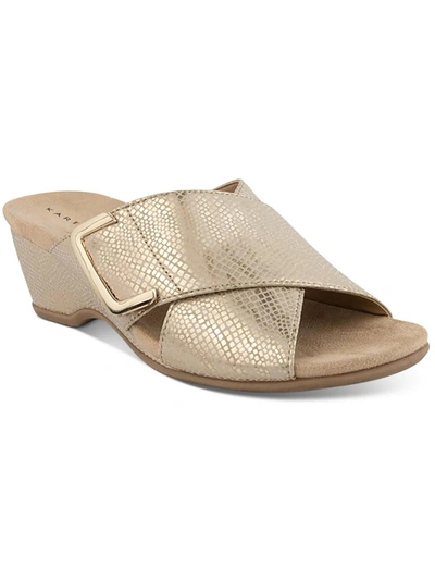 Karen Scott Elzaa Wedge Sandals, Created For Macy's Women's Shoes In Beige