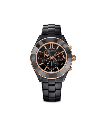 Swarovski Octea Lux Sport Black Metal Bracelet Watch, 25.4 Mm