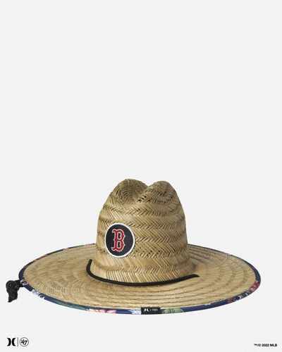 Supply Accessories Men's Hurley X 47 Boston Red Sox Swell Straw Hat In Natural