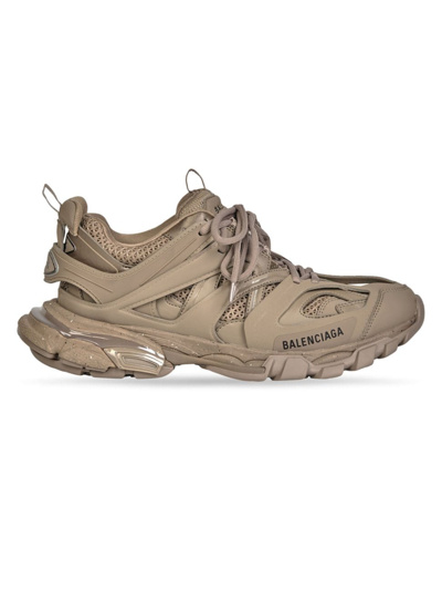 Balenciaga Track Faux-leather And Recycled-mesh Trainers In Khaki