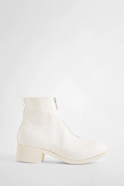 Guidi Zip-up Leather Boots In White