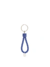 Bottega Veneta - Intrecciato Leather Key Ring - Mens - Blue