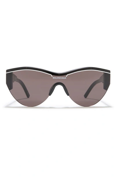 Balenciaga 99mm Shield Sunglasses In Black Grey