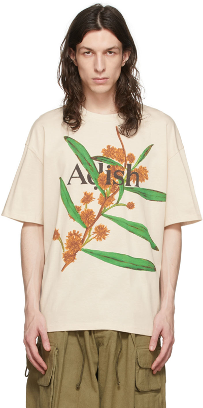 Adish Beige Small Talk Studio Edition T-shirt In 白色
