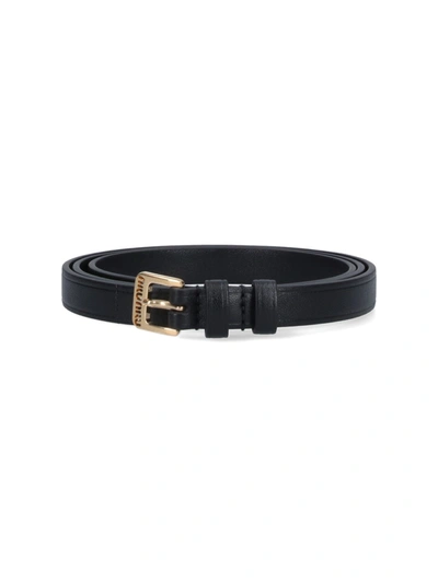 Miu Miu Nappa Leather Belt In Black  