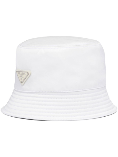 Prada Re-nylon Bucket Hat In White