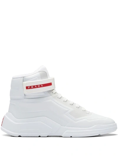 Prada Polarius High-top Sneakers In White
