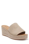 Nordstrom Rack Claire Jute Wedge Slide Sandal In Beige Taupe