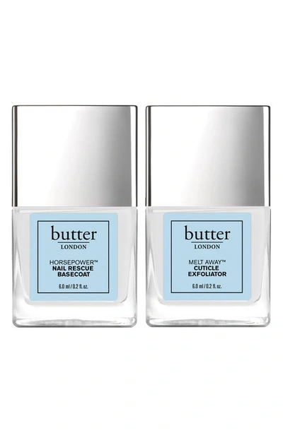 Butter London Nail Treatment Duo Set In Horsepower And Melt Away Mini