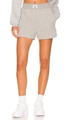 Alo Yoga Quilted Arena Boxing Short In Athletic Heather Grey