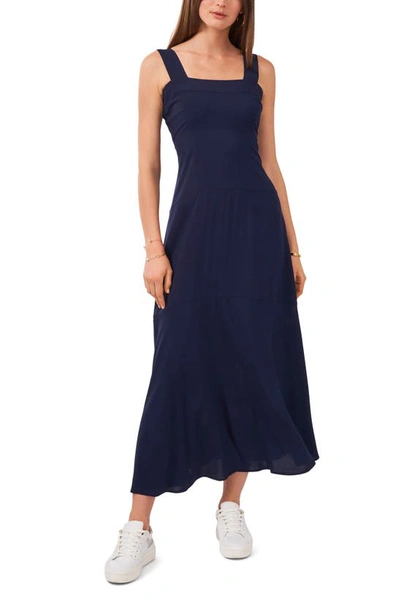 Vince Camuto Paneled Maxi Tank Dress In Classic Navy