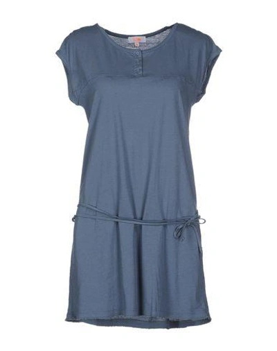 Sun 68 Short Dress In Slate Blue