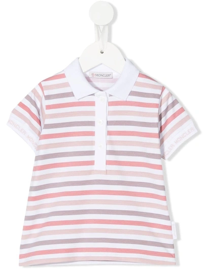 Moncler Babies' Girls Pink Stripe Polo Shirt