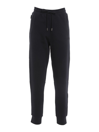 Woolrich Logo-embroidered Drawstring Track Pants In Blau