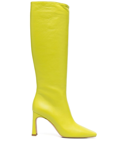 Liu •jo X Leonie Hanne Square-toe Leather Boots In Green