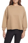 Sage Collective Sage Collective Contrast Stitch 3/4 Sleeve Sweater In Kelp