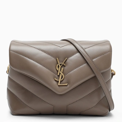 Saint Laurent Taupe Loulou Toy Bag In Brown