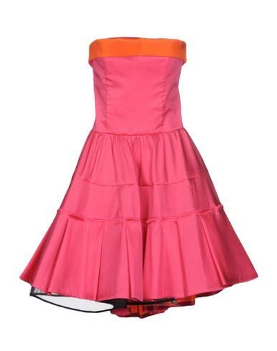 Space Style Concept Knee-length Dress In Fuchsia