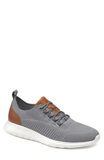 J And M Collection Amherst Knit Sneaker In Gray Knit