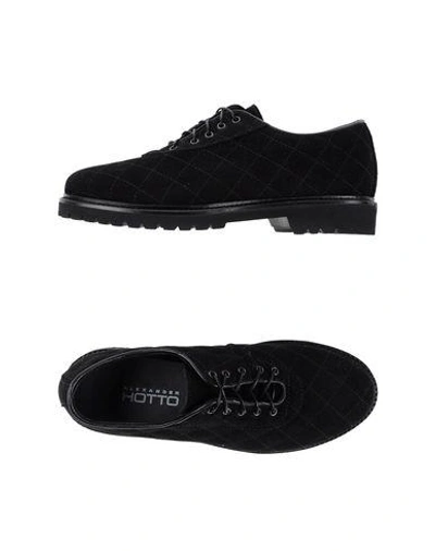 Alexander Hotto Laced Shoes In Black