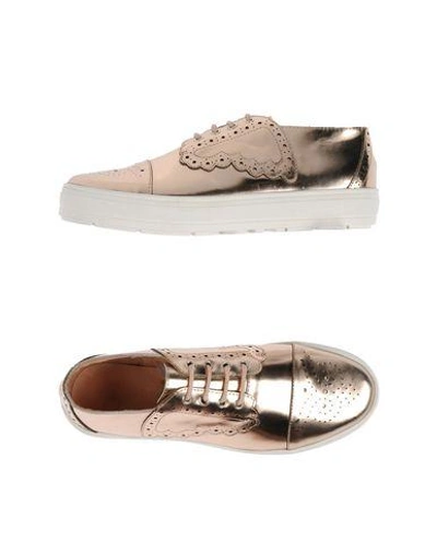 F-troupe Laced Shoes In Copper