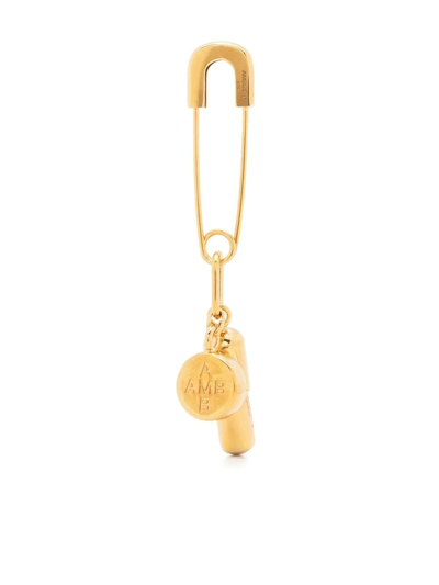 Ambush Pill-charm Safety Pin Earring In Gold