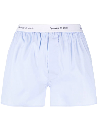 Sporty And Rich Sporty & Rich Light Blue Cassie Sr Boxer Shorts