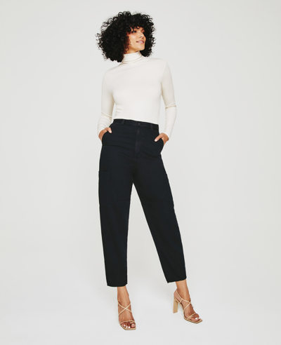 Ag Renn Ankle Utility Jeans In Super Black