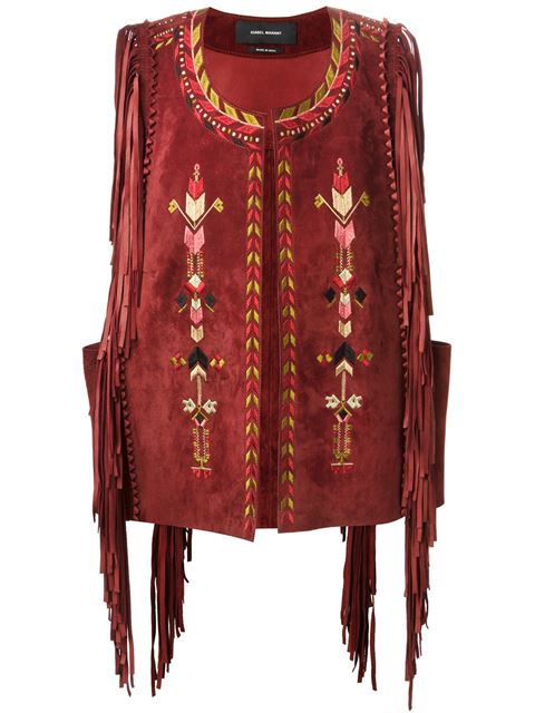 Isabel Marant Embroidered Waistcoat | ModeSens