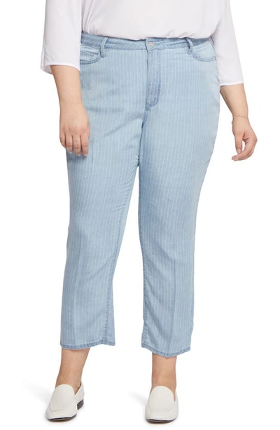 Nydj Relaxed Straight Ankle Jeans In Sumstripes In Summerville Stripes