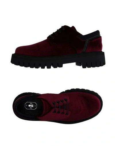 Bb Bruno Bordese Laced Shoes In Garnet