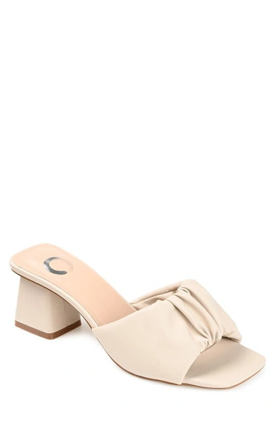 Journee Collection Briarr Heeled Mule In Bone