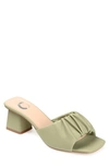Journee Collection Briarr Heeled Mule In Olive