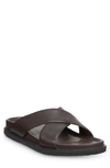 Allen Edmonds Del Mar Leather Slide Sandal In Dark Brown