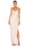 Retroféte Katya Sequined Cowl Neck Maxi Dress In Taffy Pink