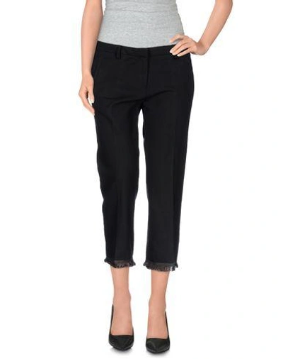 True Royal Cropped Pants & Culottes In Black