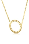 Simona Gold Plated Sterling Silver Sideways Initial Necklace In Gold - O