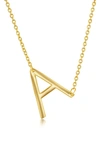 Simona Gold Plated Sterling Silver Sideways Initial Necklace