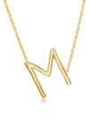 Simona Gold Plated Sterling Silver Sideways Initial Necklace In Gold - M
