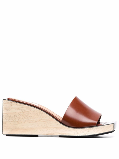 Maison Margiela Open-toe Wedge Sandals In Brown