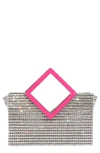 L'alingi Cup Chain Top Handle Bag In Neon Pink/ Silver