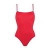 Eres Aquarelle One-piece Swimsuit With Thin Straps In Rosa