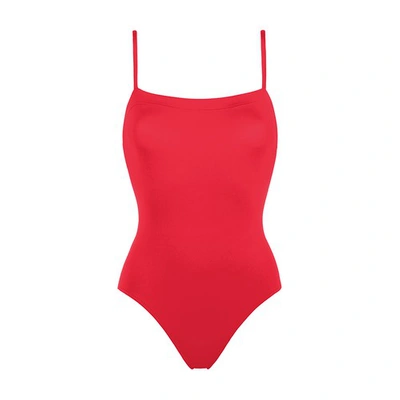Eres Aquarelle One-piece Swimsuit With Thin Straps In Rosa