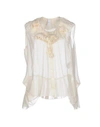 High Silk Shirts & Blouses In Ivory