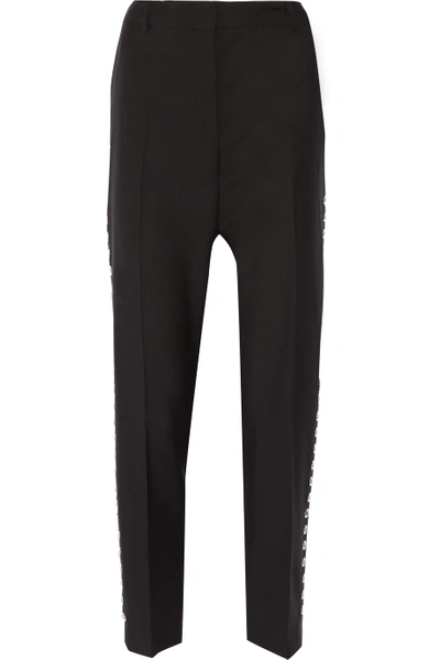 Mcq By Alexander Mcqueen Embellished Wool And Mohair-blend Straight-leg ...