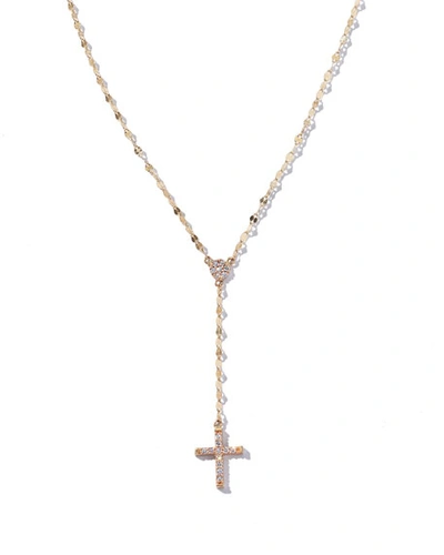 Lana Girl By Lana Jewelry Girls' Mini Diamond Crossary Necklace In Gold