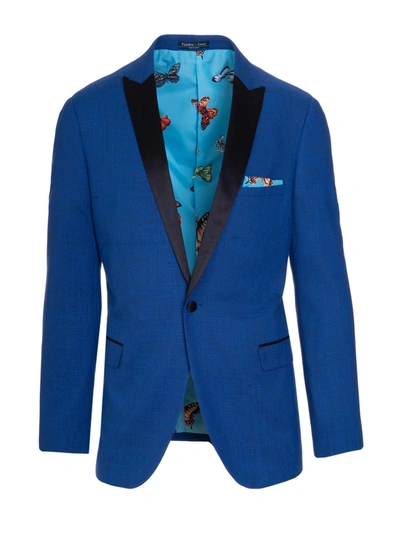 Paisley & Gray Grosvenor Peak Tuxedo Jacket In Sapphire Blue