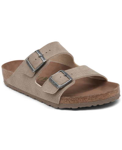 Birkenstock Men's Arizona Birkibuc Shearling Sandals From Finish Line In Gray