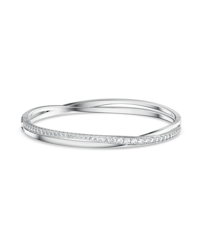 Swarovski Twist Bangle White Rhodium Plated