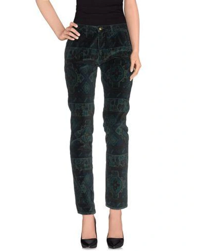 Monocrom Casual Pants In Emerald Green